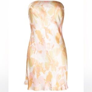 Bec & Bridge Strapless Dress in Soft Pastels